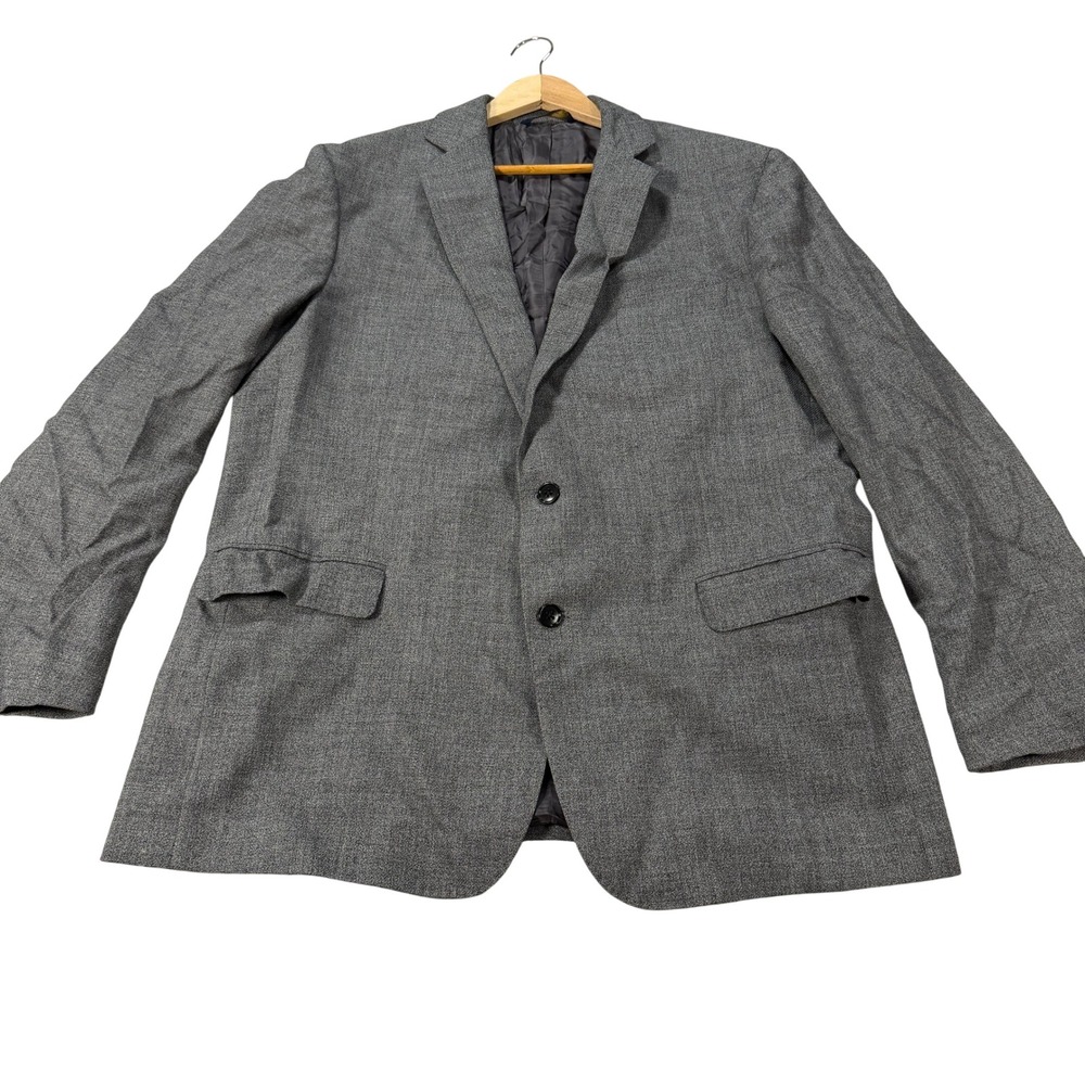 Brooks Brothers Mens 46L Regent Fit Gray Wool 2-Button Blazer Jacket Lightweight